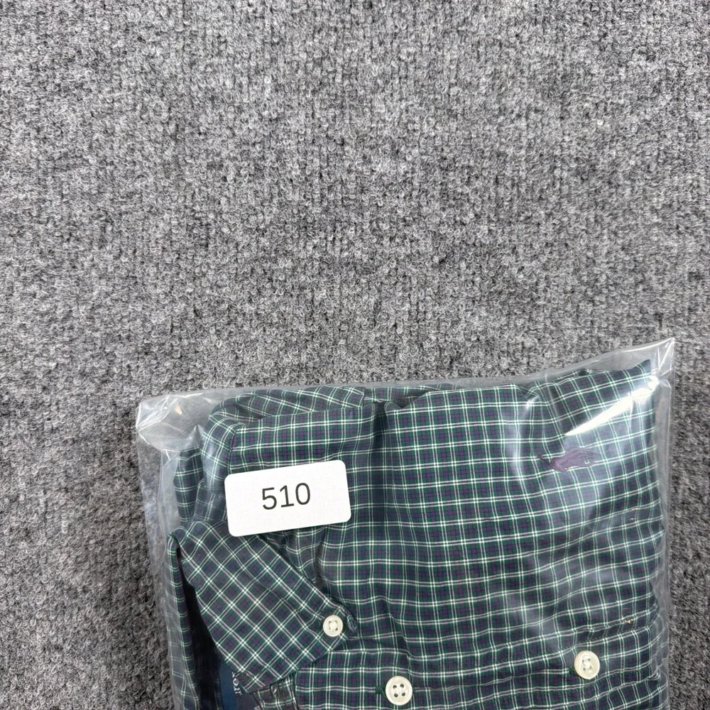 Ralph Lauren Button Down Shirt Kids‎ L 16/18 Green Plaid Long Sleeve Preppy